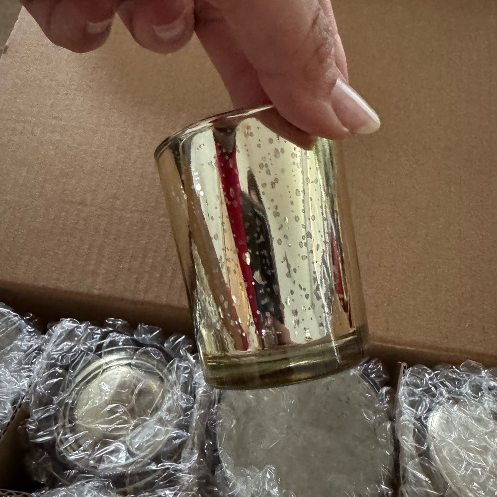 Elegant Gold Candle Holder